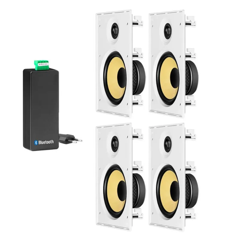 Kit Som e Amplificador Teto Sala de Espera + 4 Alto Falante AAT