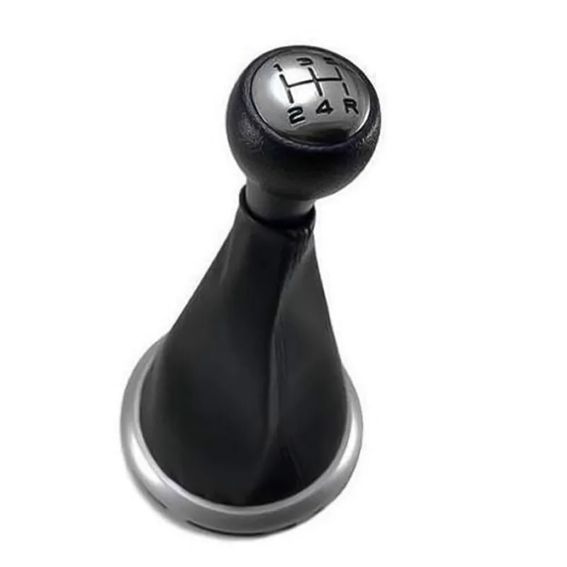 Kit Coifa Câmbio Preta Aro Prata Citroen C3 2002 a 2012