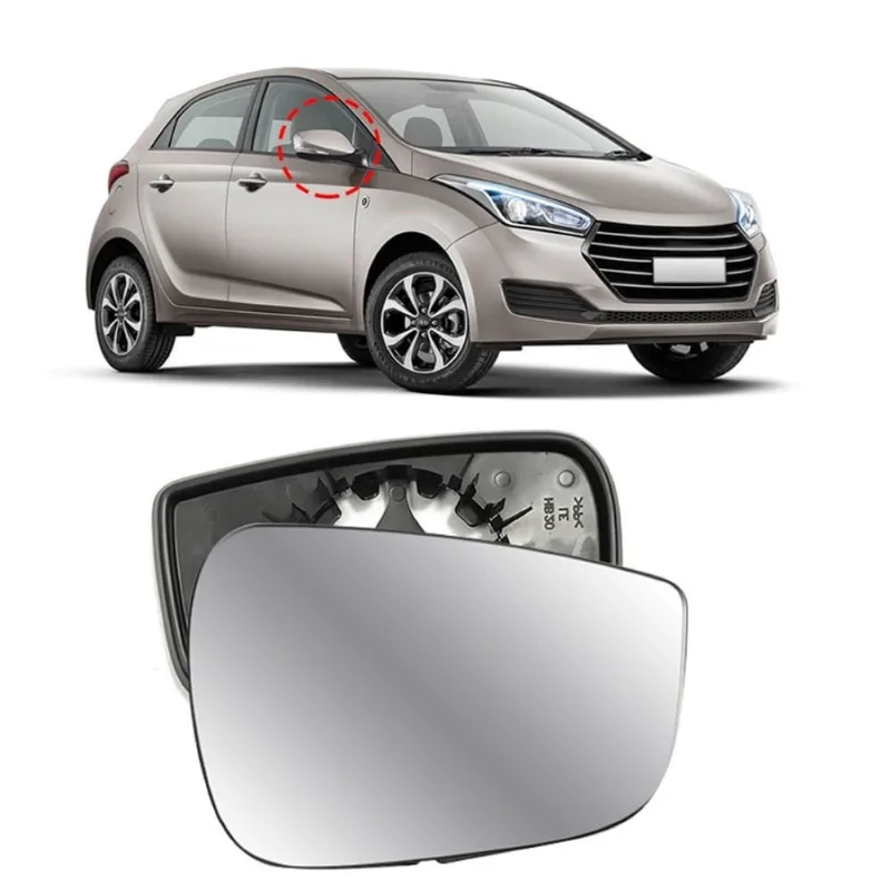 Lente Retrovisor Hyundai HB20 2012 a 2019 Direito