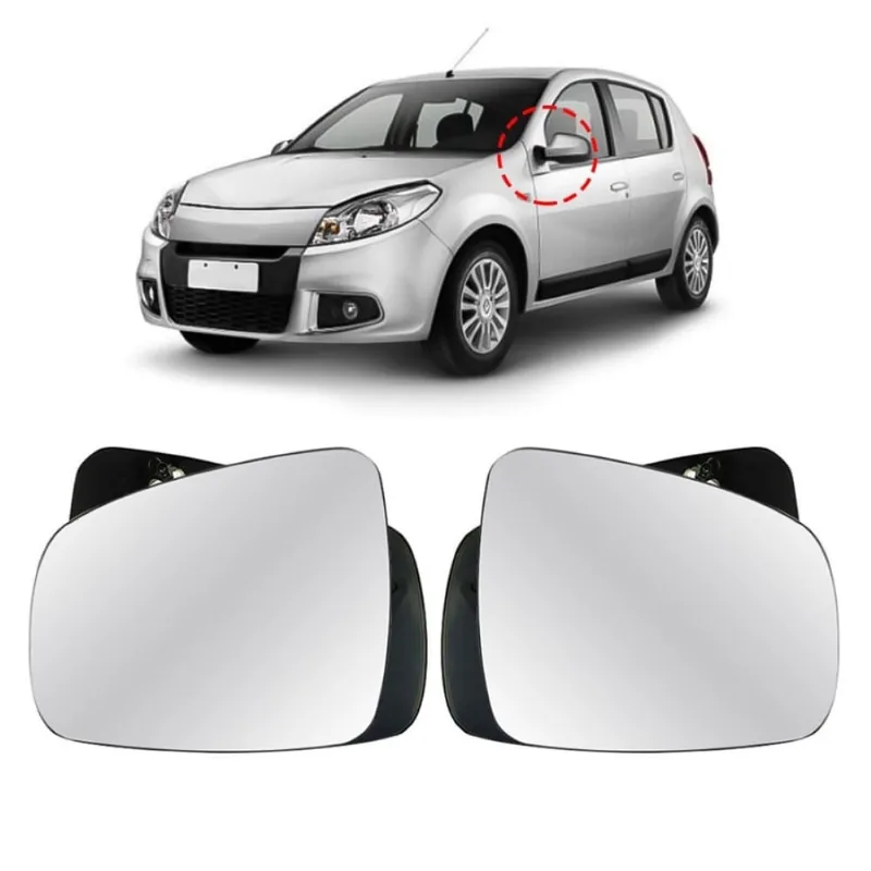 Par Lente Retrovisor Renault Sandero 2010 a 2014 Dir / Esq