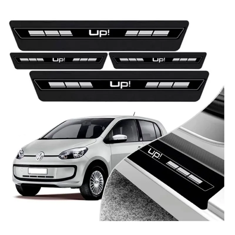 Kit 8 Peças Soleira Adesivo Porta Vw Up 2014 2015 2016 2017 +