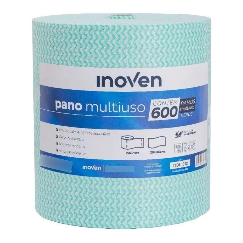10x Inoven 240 Metros 600 Panos Multiuso 28cm X40cm