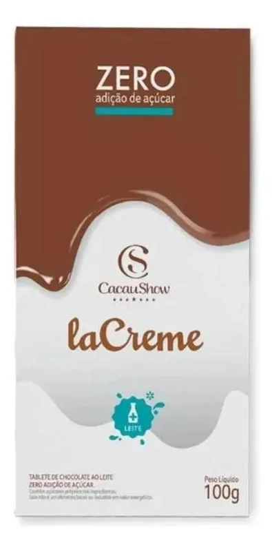 10x Cacau Show Lacreme Zero Açucar La Creme - Ao Leite - Se - Não Informado - Mercearia