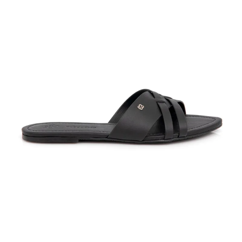 Chinelo de Couro Atanado Bico Redondo 33