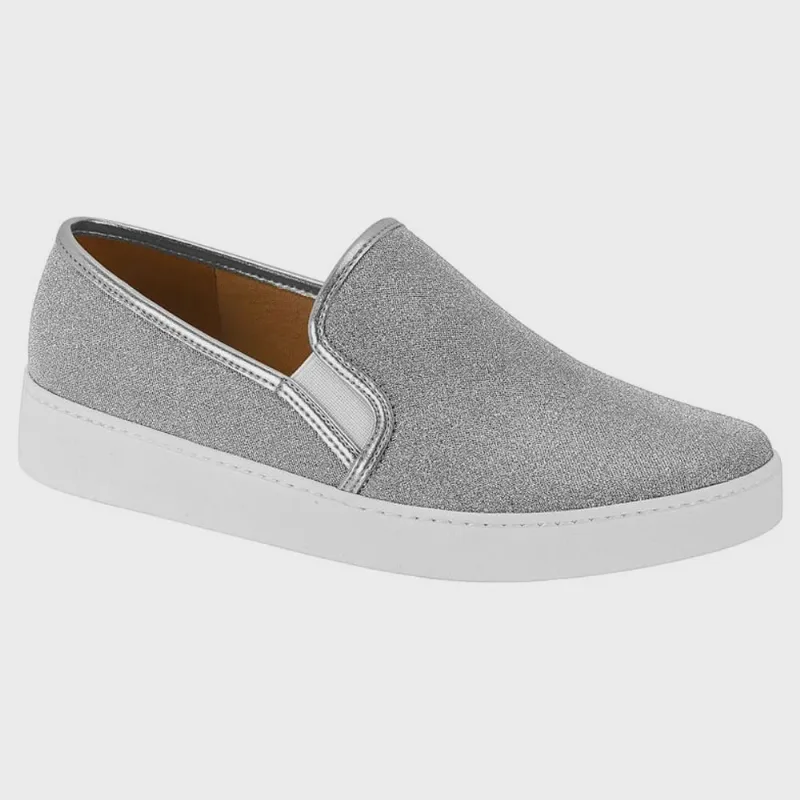 Tênis Feminino Slip On Tela Shine Prata Vizzano 1214.200