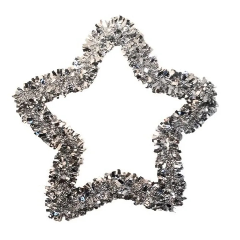 Guirlanda Bela Flor Estrela Prata 50x50cm 79PR (MP)