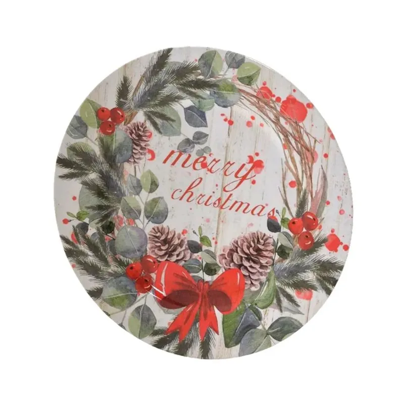 Sousplat Guirlanda Merry Christmas 33cm