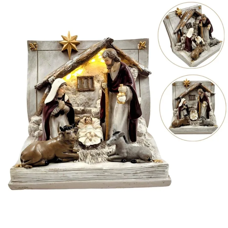 Presépio Sagrada Família Com Luz - Enfeite Natal