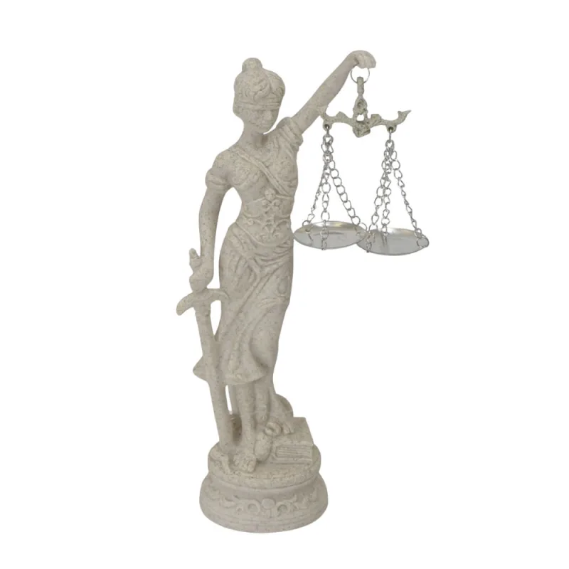 Dama Da Justiça Branca Resina - LC - Presentes