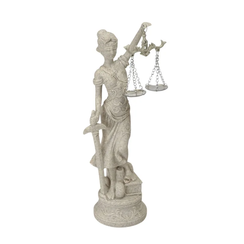 Dama Da Justiça Branca Resina - LC - Presentes