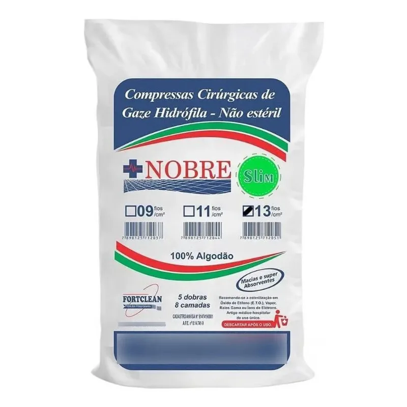 Absorvente Compressa Gaze 13 Fios Pacote
