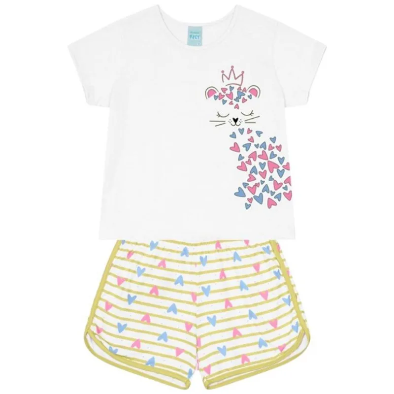 Pijama Curto Infantil Kyly 4 Branco (MP)
