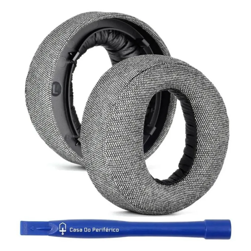 2x Almofada Linho Para Headset Sony Ps5 Pulse 3d