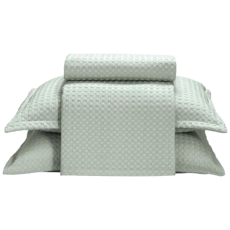 Kit 3 Peças Colcha Dohler King Provença Verde