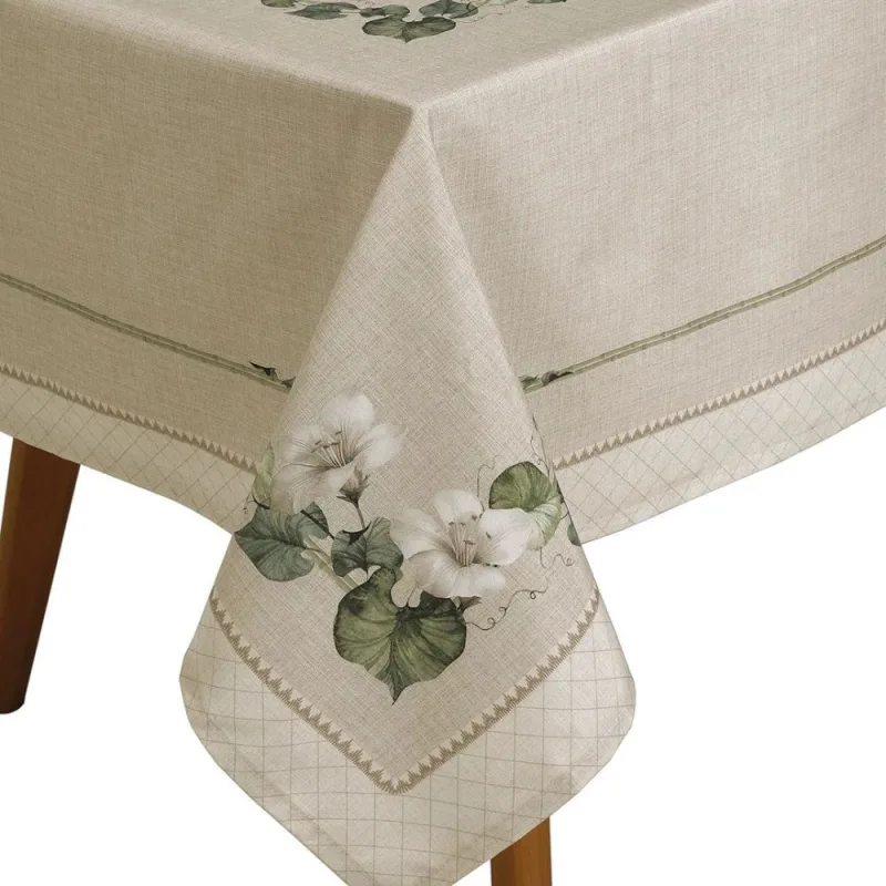 Toalha de Mesa Quadrada 4 Lugares Dohler Clean Renova 140x140cm Botânica - Döhler - Cama, Mesa E Banho