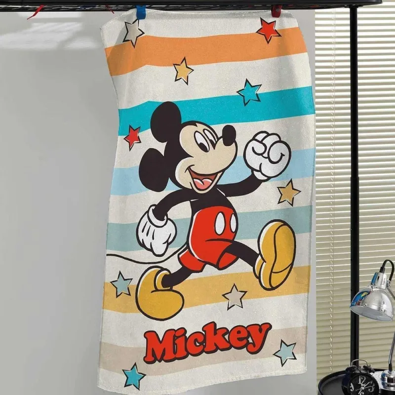 Toalha de Banho Infantil Mickey 115x70cm 100% Algodão Branco Döhler - Döhler - Cama, Mesa E Banho
