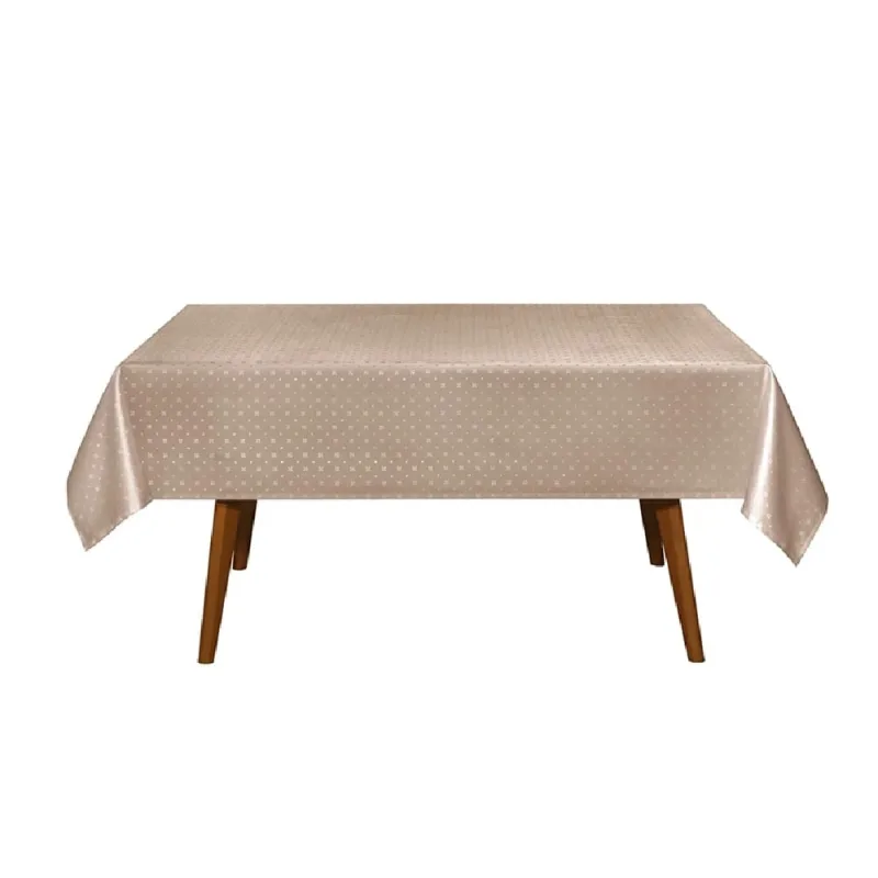 Toalha Mesa 140x210cm Requinte Cindy Bege Rose Dohler - Döhler - Cama, Mesa E Banho