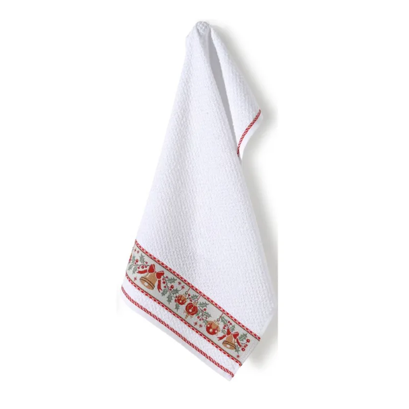 Pano de Copa Felpudo Jacquard Vida Ii Natal 45x 70 Fj-8500 Branco Pano de Copa Felpudo Jacquard Vida Ii Natal 45x 70 Fj8500 Branco