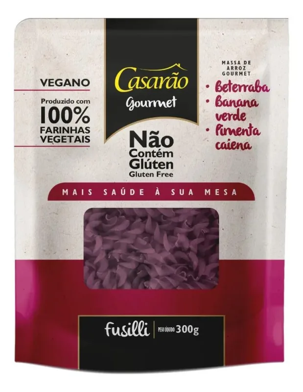 Macarrão Fusilli De Beterraba Casarão 300g - Não Informado - Mercearia