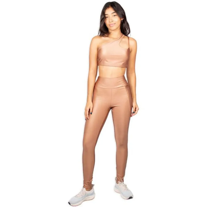 Conjunto Colcci Top E Calça Legging Marrom P - Colcci
