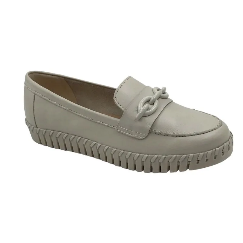 Sapato Mocassim Feminino Bottero Couro Off White 354302