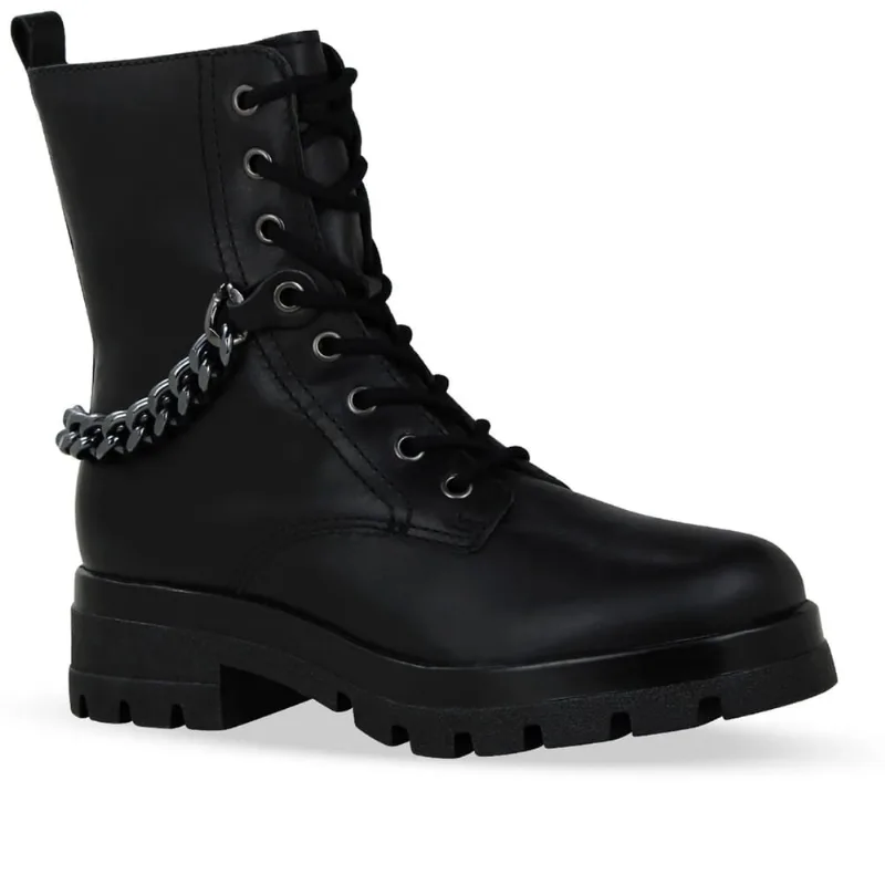 Bota coturno feminina bottero 362901 em couro salto 3,5CM