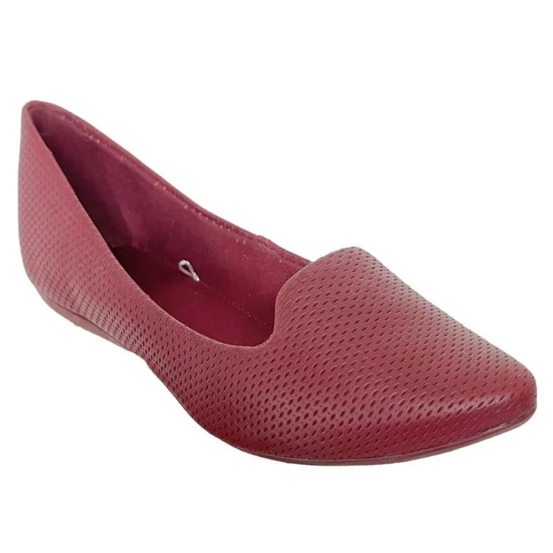 Sapatilha Feminina Bottero Couro Veneza Bordô 353306-40