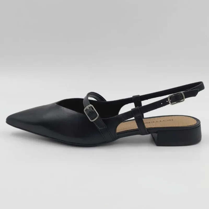 Sapato Bottero Slingback Salto Baixo Bico Fino Feminino