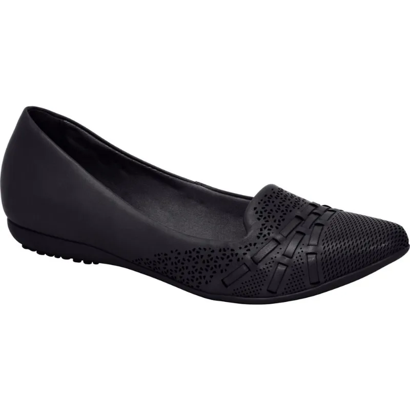 Sapatilha feminina bottero 353318 em couro bico fino