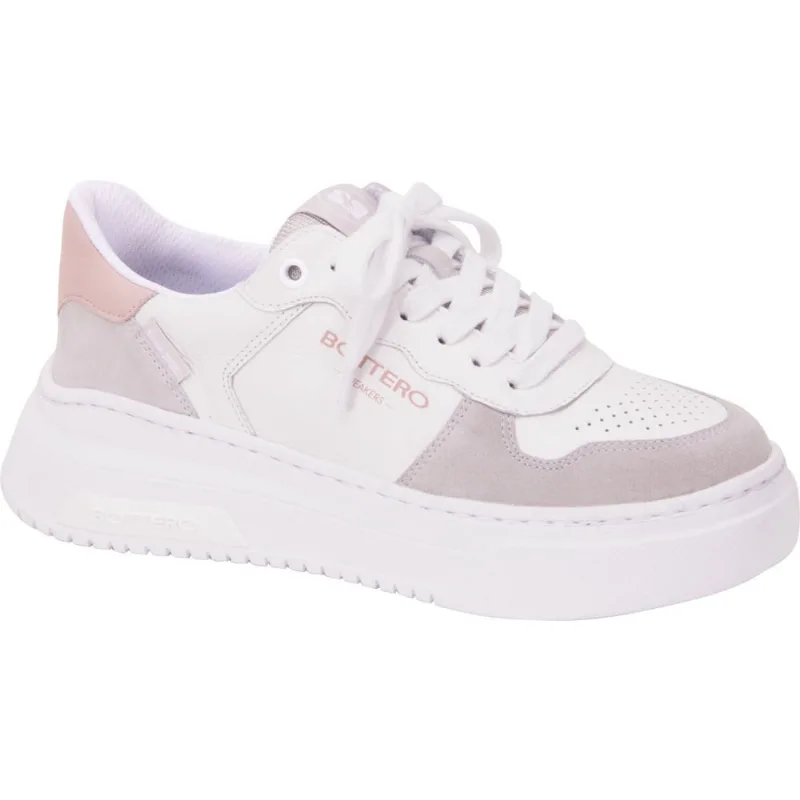 Tênis sneaker feminino bottero 365103 em couro solado plataforma