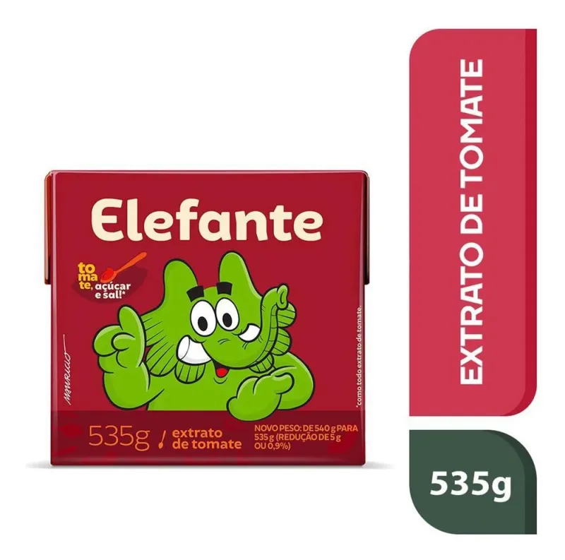 Extrato De Tomate Tradicional Elefante Caixa 535gr - Não Informado - Mercearia
