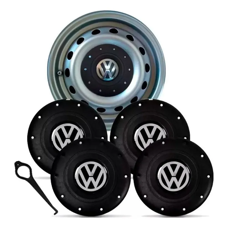 3x Calota Centro De Roda Ferro Vw Aro 13 14 15 Amarok Jogo