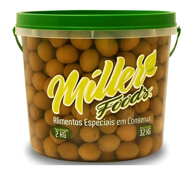 Azeitona Gordal 80/90 Graúda (balde 2kg - Não Informado - Mercearia