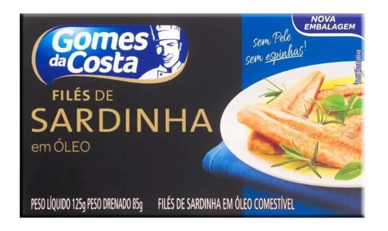 Filé De Sardinha Em Óleo Gomes Da Costa 125g - Não Informado