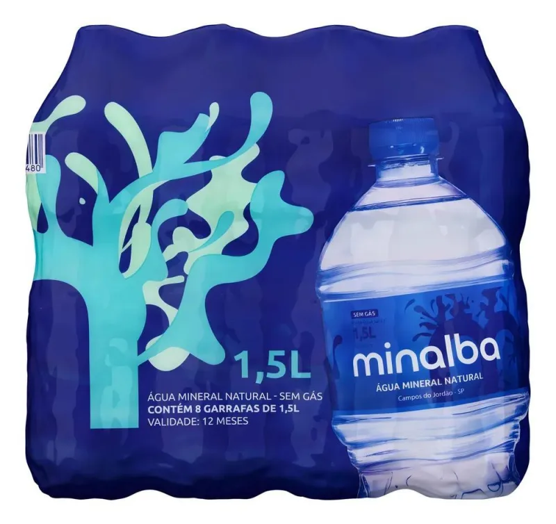 Água Mineral Minalba Sem Gás Garrafa 1.5 L Pacote X 8 U - Não Informado - Bebidas