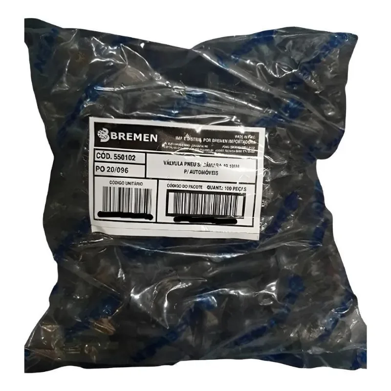 Bico Válvula Tr-414 Pneu S/ Câmara 100 Peças - Bremen