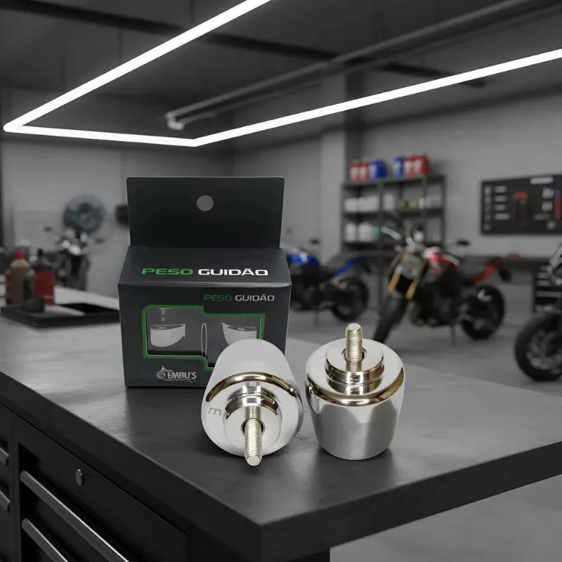 Peso Pezinho De Guidao De Moto Pcx Cromado Par