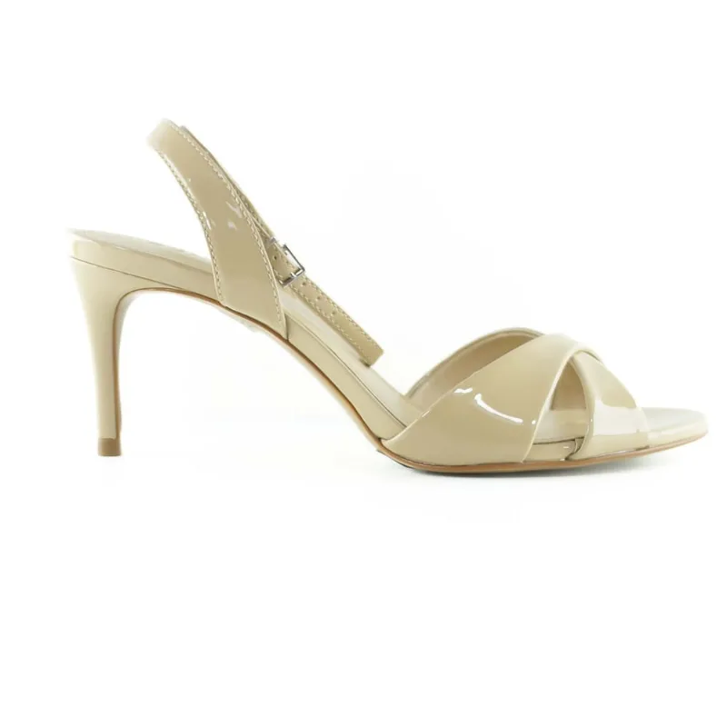 Sandália cruzada salto bico fino nude S 20884 0057 0004 schutz