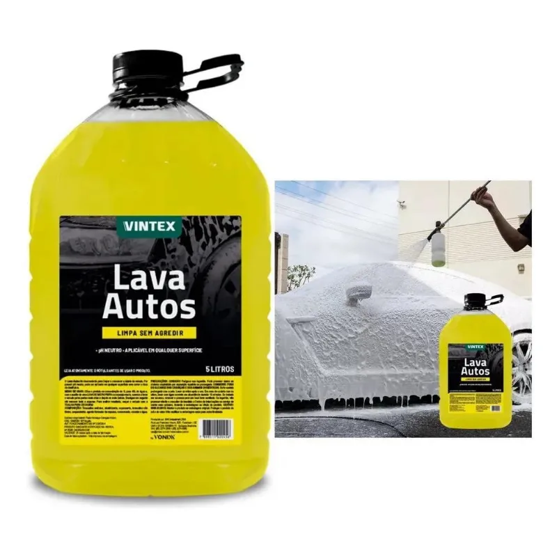 3x Lava Autos Vintex 5l Shampoo Com Ph Neutro + Bril