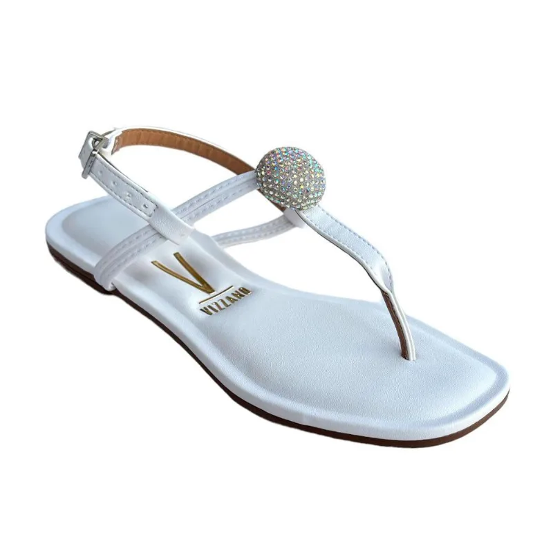 Sandália Fem Vizzano Rasteira Pelica Branco 6447.215