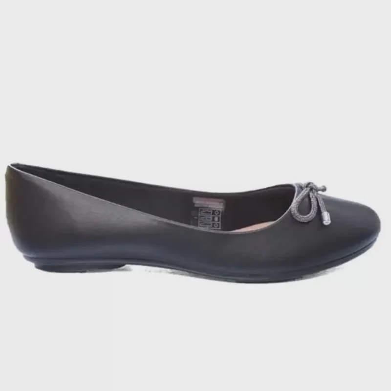 Sapatilha Moleca Feminina Verniz Laço Preto