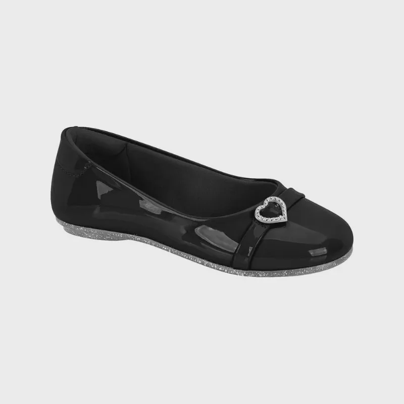Sapatilha Infantil Feminina Verniz Preto Molekinha 2083.1229