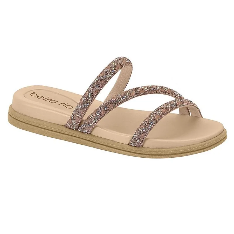 Sandalia Beira Rio Tira Pronta Ref 8488.108.27332.96117 Ouro Rosado/aurora Boreal 039