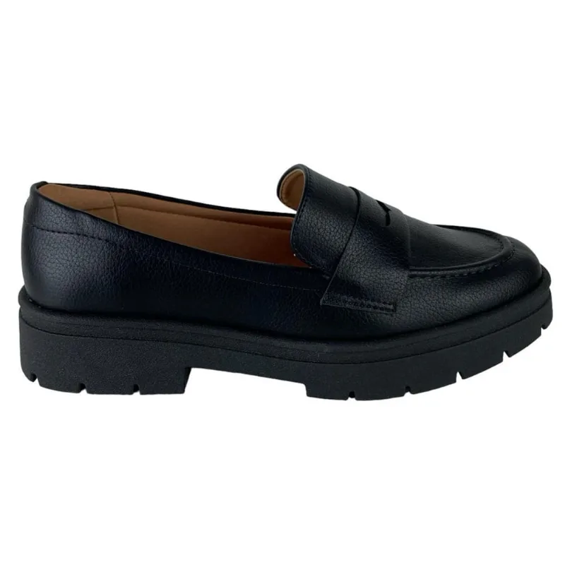 Sapato Mocassim Loafer Vizzano Tratorado em Napa Confort
