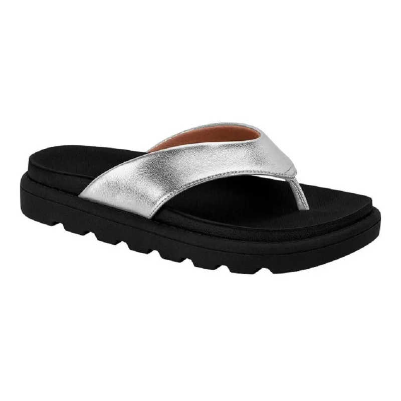 Sandalia Vizzano Flat Metalizado Premium Ref 6459.126.14710 Prata/preto 035