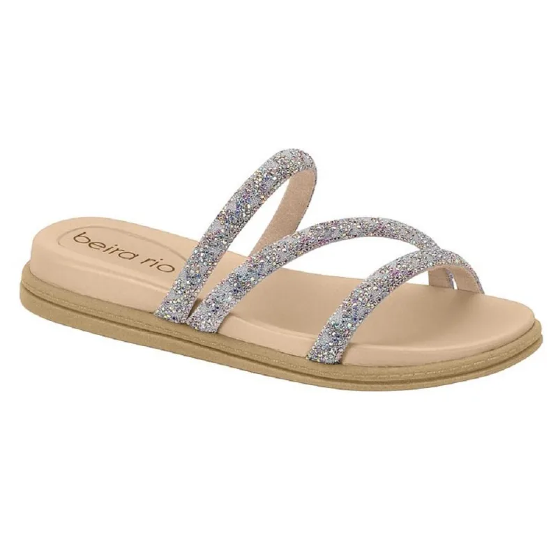Sandalia Beira Rio Tira Pronta Ref 8488.108.27332.96157 Cristal/prata/aurora Boreal 037