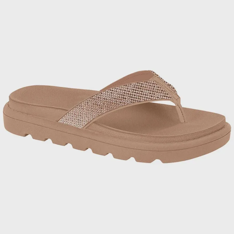 Chinelo Feminino Flatform Puffer Nude Vizzano 6459.127