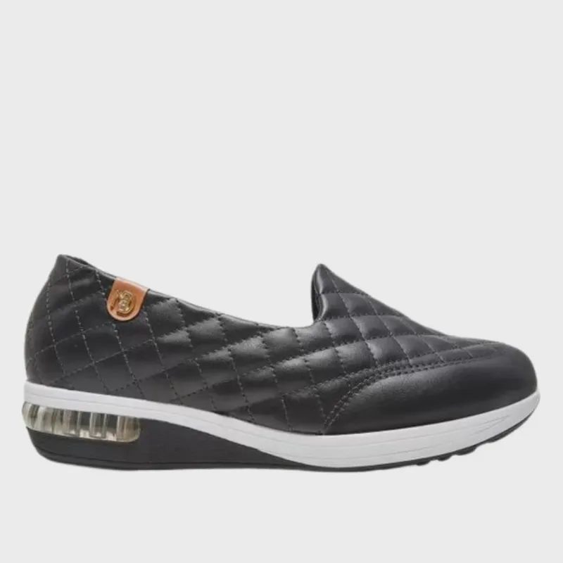 Tênis Modare Slip On Calce Fácil Feminino Preto
