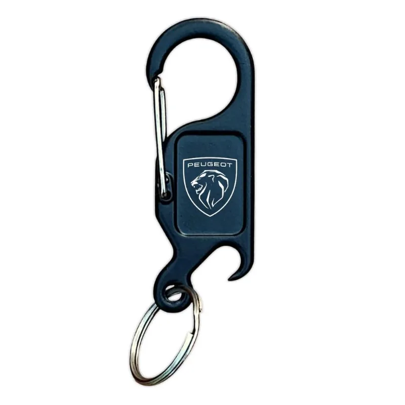 Chaveiro Preto Para Peugeot Com Design Com Abridor - H