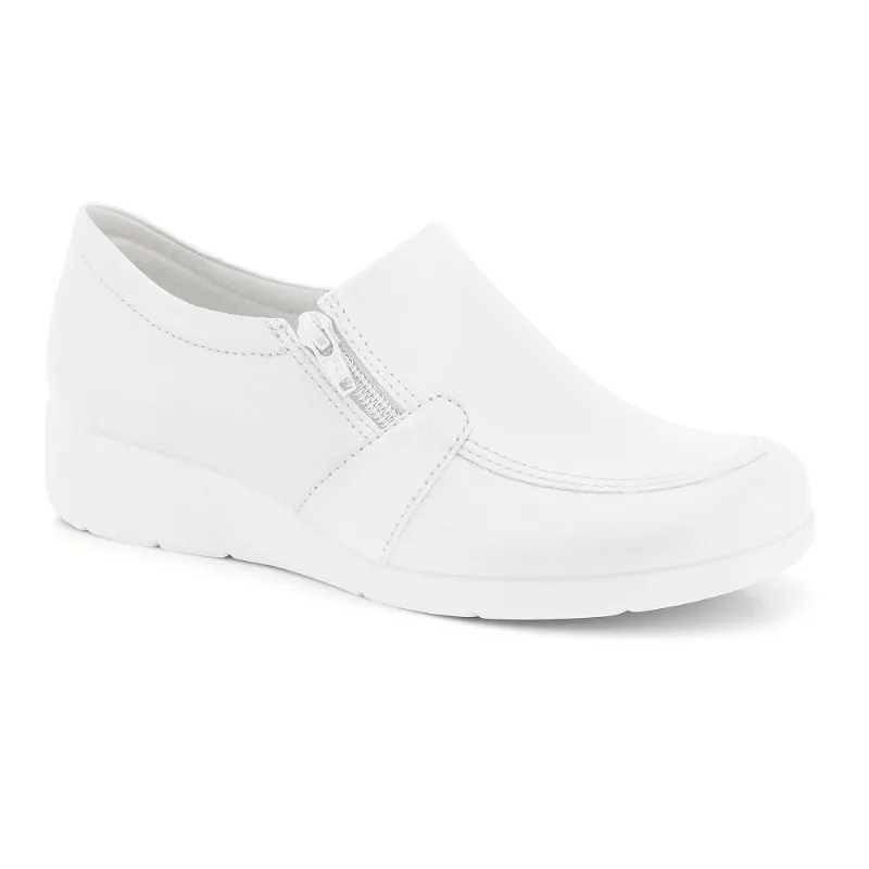 Mocassim Comfortflex Ziper Ref 2393402-3 Branco 036